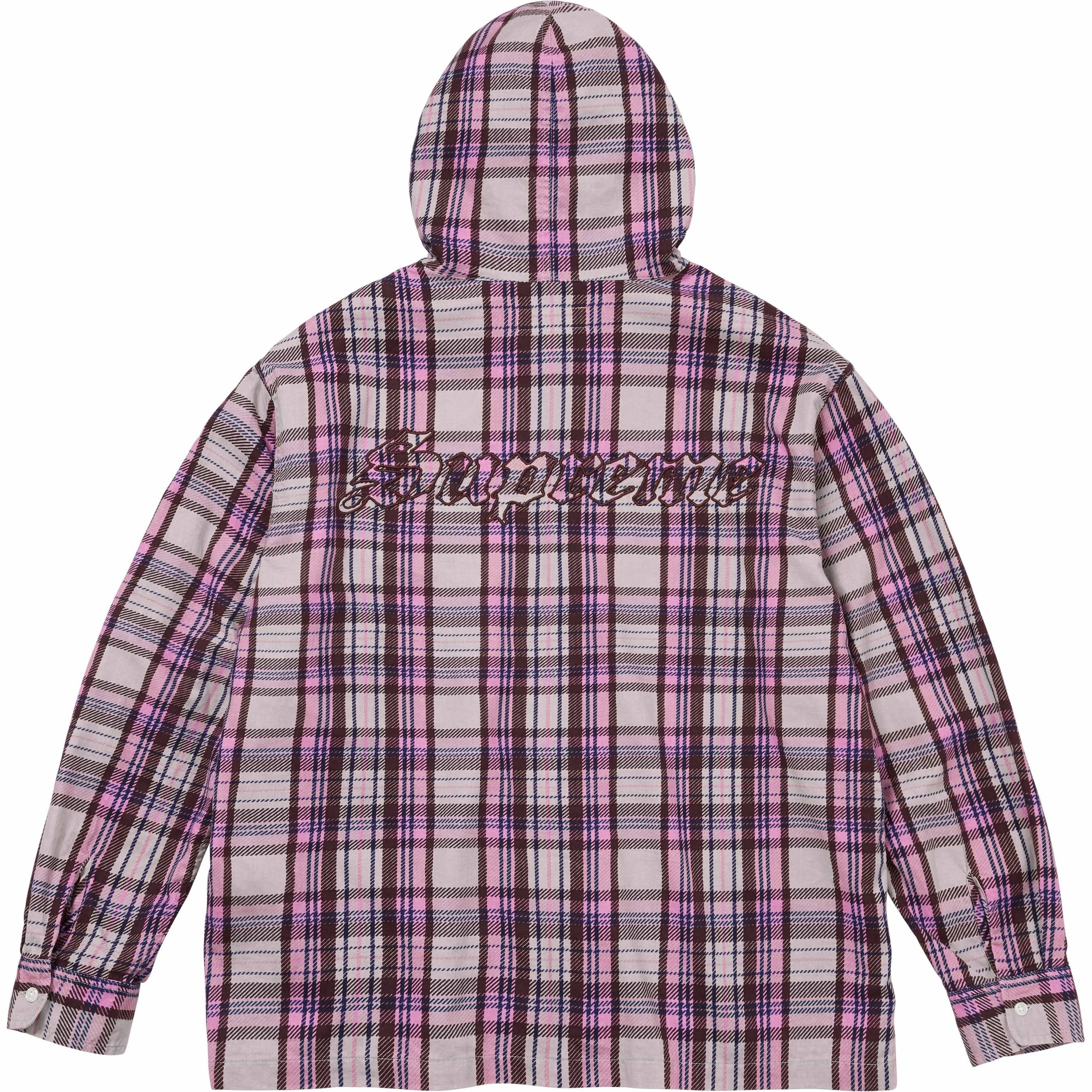 Printed Hooded Flannel Shirt view 11